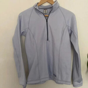 STIO light weight fleece pullover 1/2 zip super light blue size medium